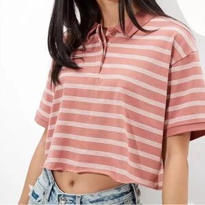 NWT AE Crop Polo